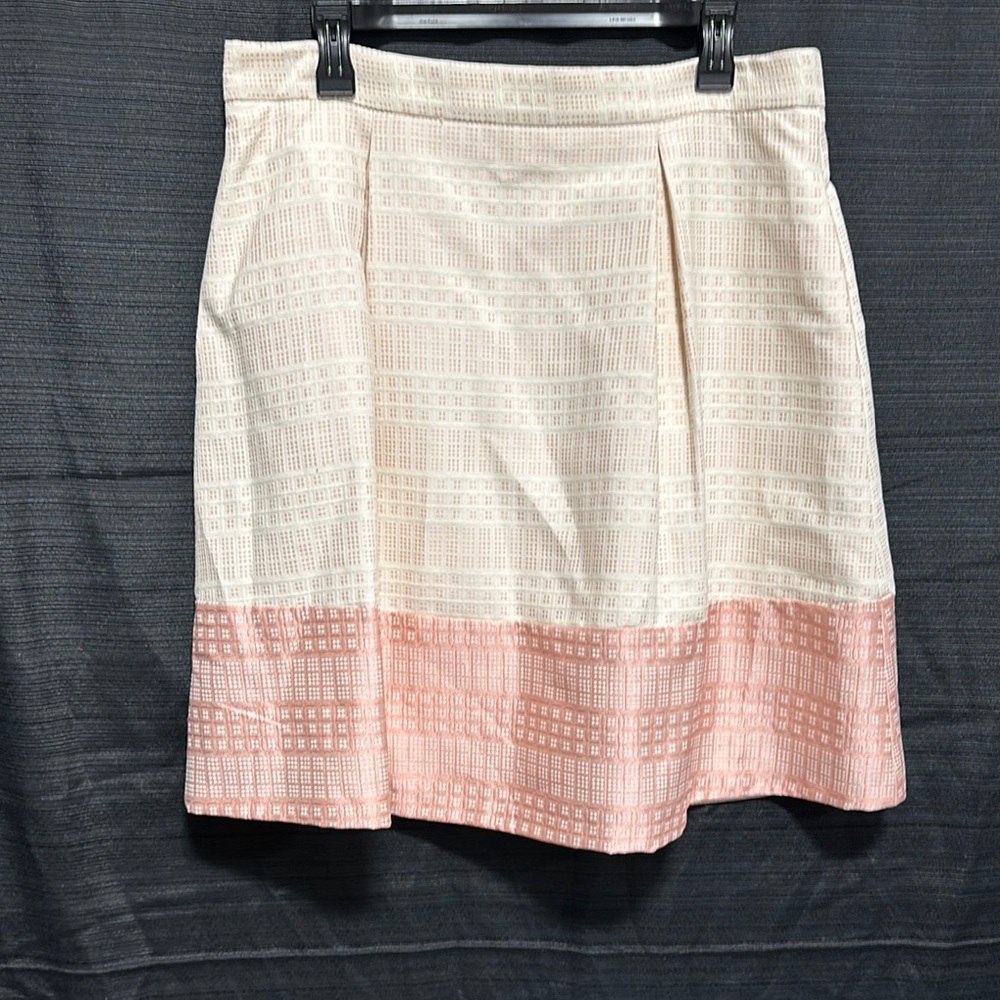 Antonio Melani Pink Ivory Pleated Byron Skirt‎ Size 14 / box 27-4